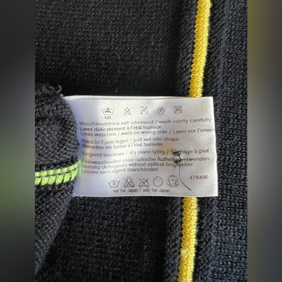 Vintage Carlo Colucci Knit Cardigan Sweater Men’s L Abstract Stripes Designer - Picture 11 of 11